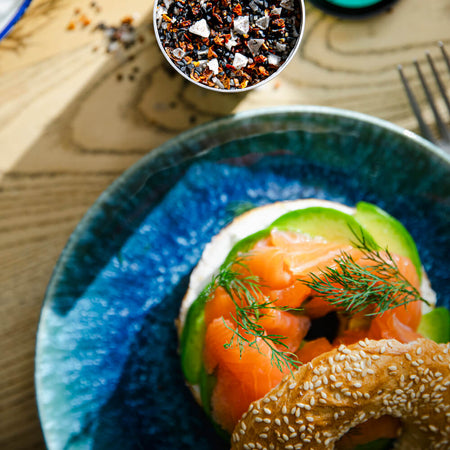 Bagels with Lox and Avocados