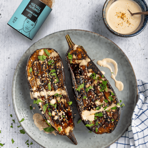 Grilled Eggplant with Tahini Sauce