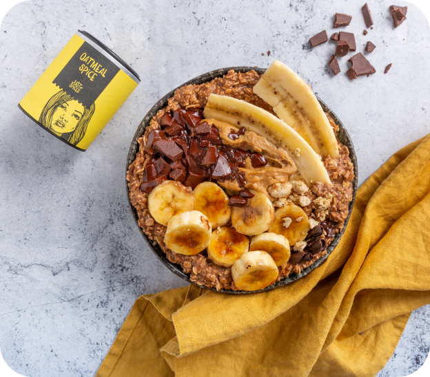 Nice trendy spices on ground