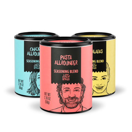 Different spice blends from Just Spices - created with passion for you ♥